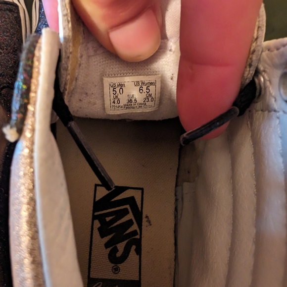 Vans Customs Gold and Glitter Hi - Picture 8 of 8